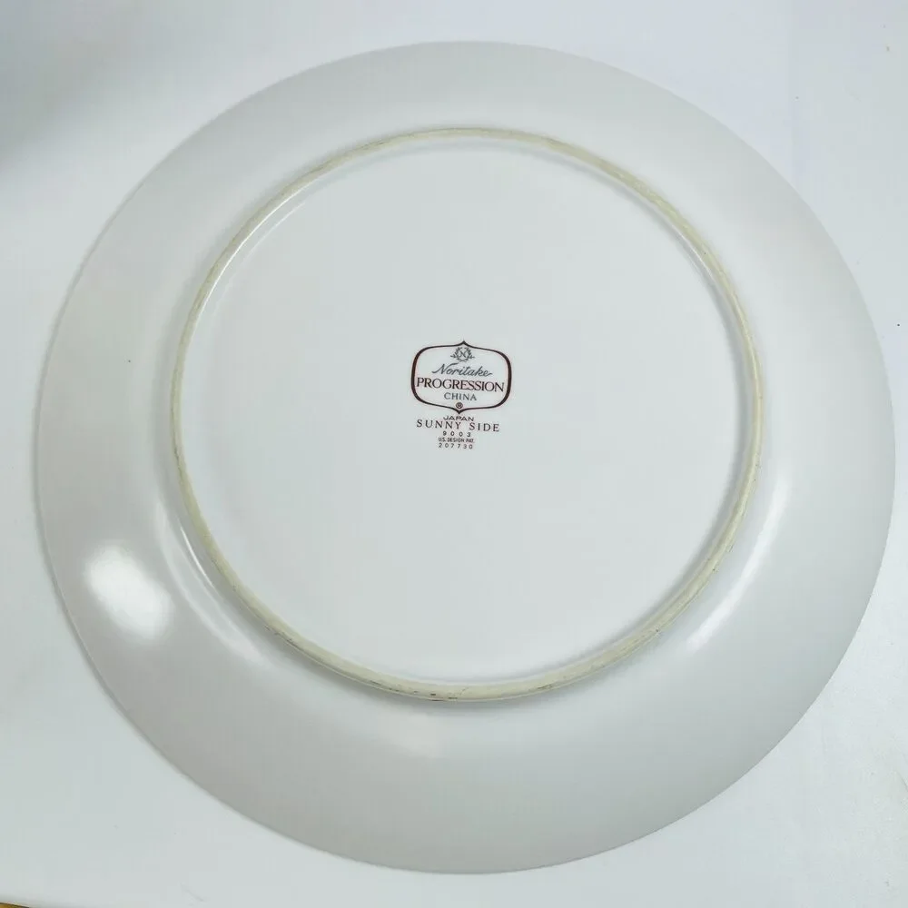 Noritake Progression Sunny Side 9003 Dinner Plates 10.25” Set of 2 MCM Japan
